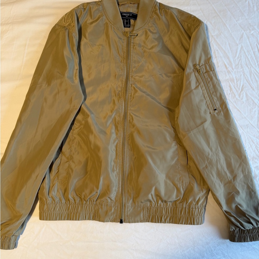 Forever 21 Beige Bomber Jacket Men’s S